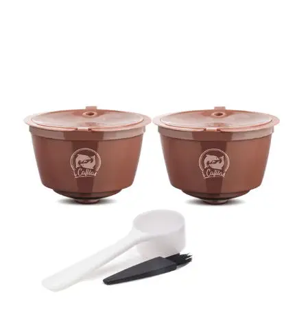 2pcs Plastice Nescafe, кофе, капсула, многоразовый фильтр, Pod из нержавеющей стали и пластика, многоразовая корзина для кофе Dolci Gusto - Цвет: 2pcs Plastice