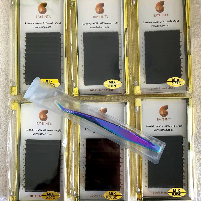LASHAP веер легкое удлинение ресниц ручной работы обминание из искусственной норки