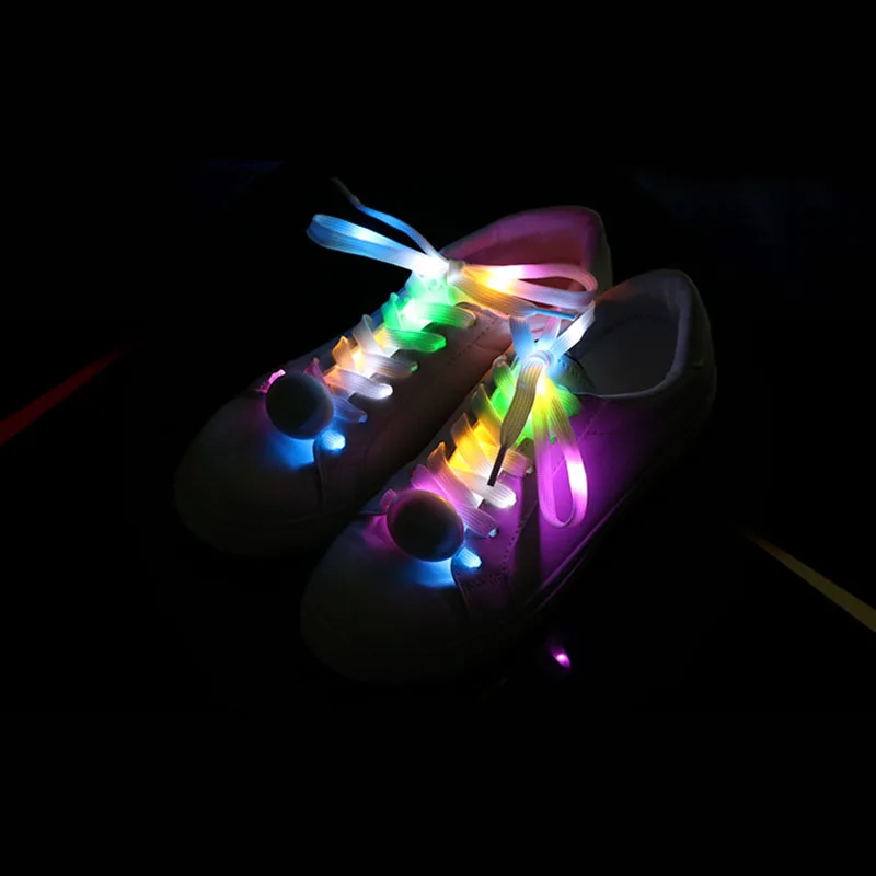 Cool Light Up Flashing Charming Sports Dancing LED Shoelace Club Battery Powered Running Outdoor Luminous Funny Shoestrings | Спорт и