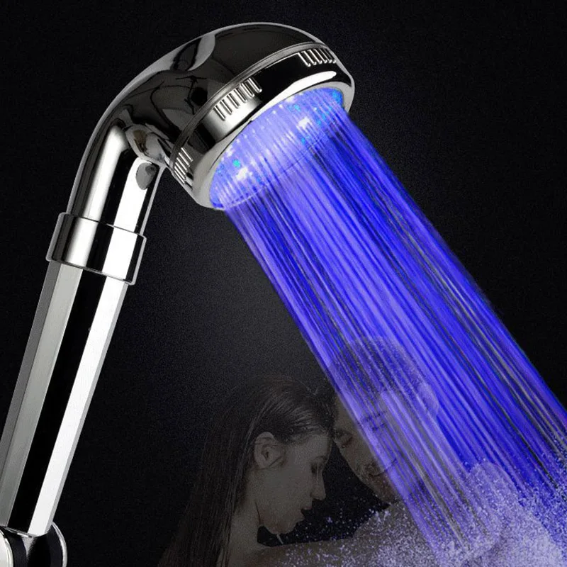 

EHEH LED Temperature Sensor Shower Head Multi-layer Electroplate Water Saving High Pressure Showerhead