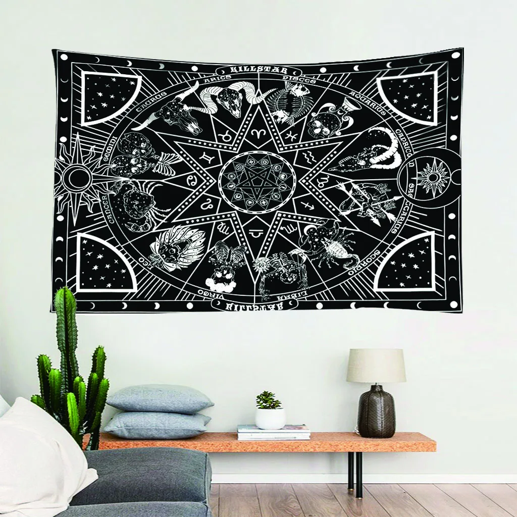 

EasyNatures Wall Tapestry Sun Moon Mandala Bohomian Hippie Tapestry Wall Hanging For Bedroom Wall Home Room Living room Decor