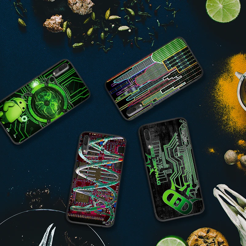 For Huawei P10 P20 2019 P8 P9 Mini P30 LITE for P Smart Z 2018 Pro Cover Circuit board Mobile Phone Cases | Мобильные телефоны и