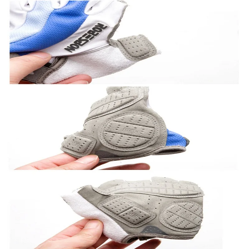 ROBESBON 1 пара противоскользящие велосипедные перчатки с половинными пальцами