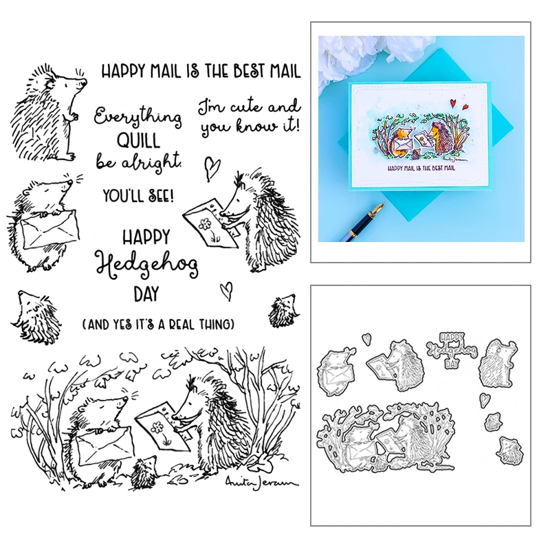 Новинка 2021 прозрачные штампы с изображением животных мыши кота лисы и набор