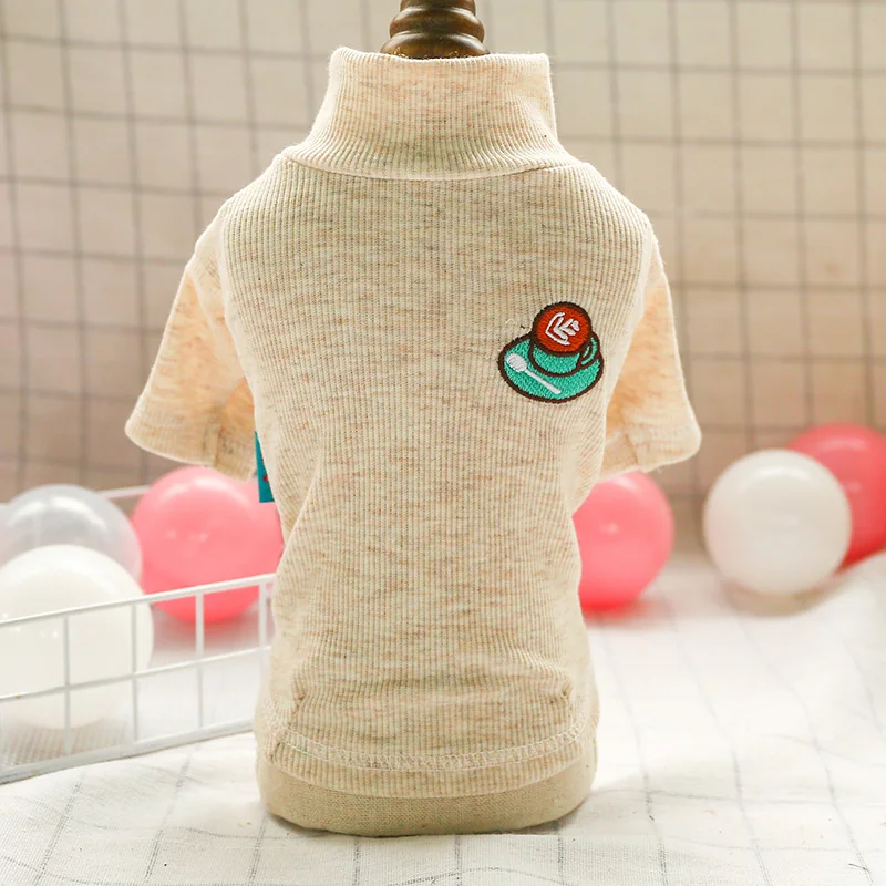 Модная полосатая футболка для собак свитер весенняя одежда собаки маленьких