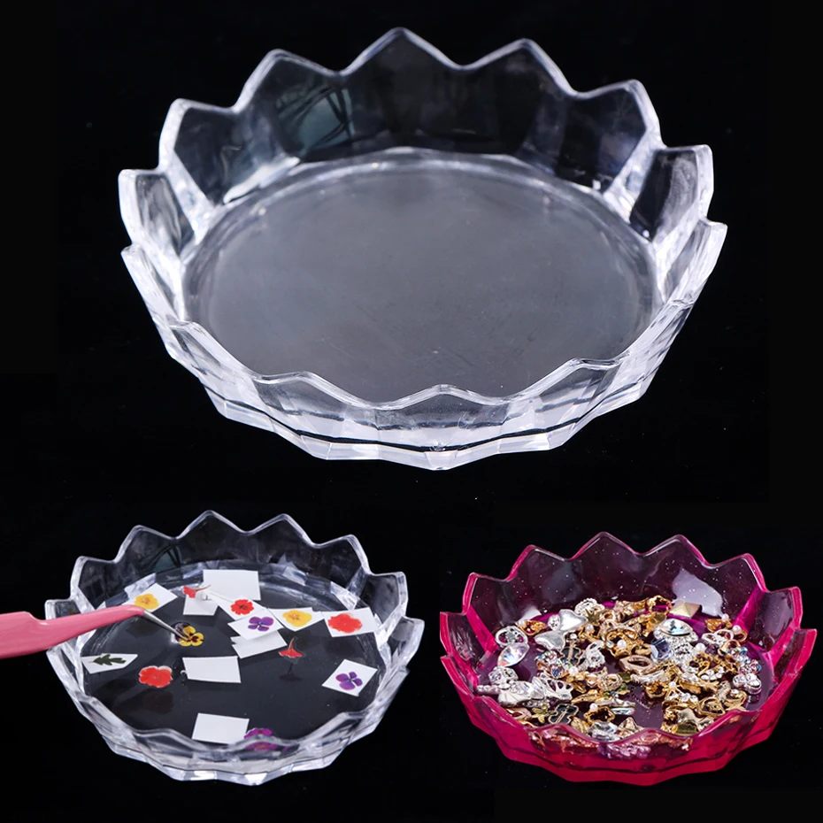 1 шт. пустой прозрачный розовый ящик для хранения ногтей стразы драгоценные камни
