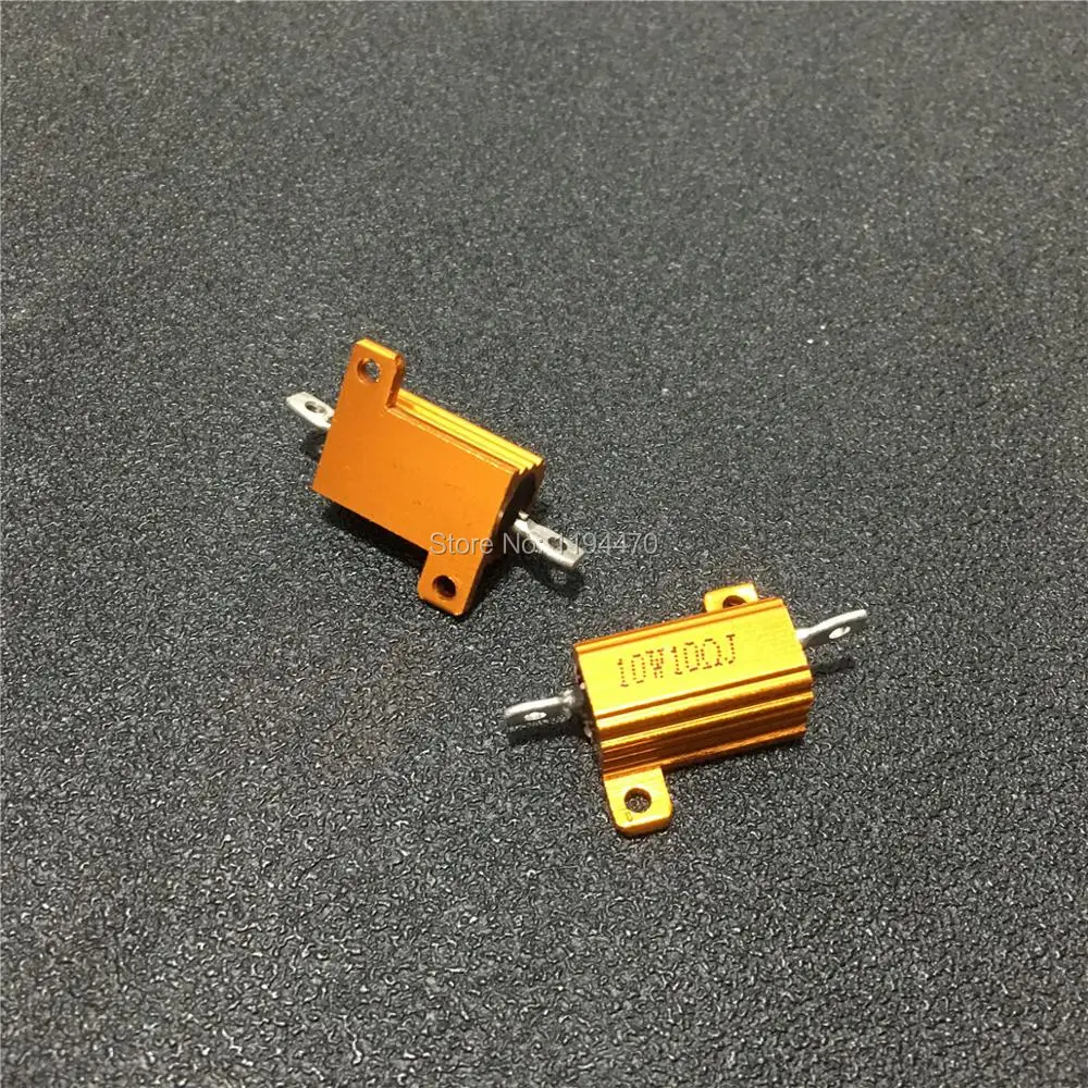 5 шт./лот RX24 10 Вт 2R 2.2R 2.5R 3R 3.3R 4R 4.7R Ом Золотой металлический корпус Чехол Мощность с