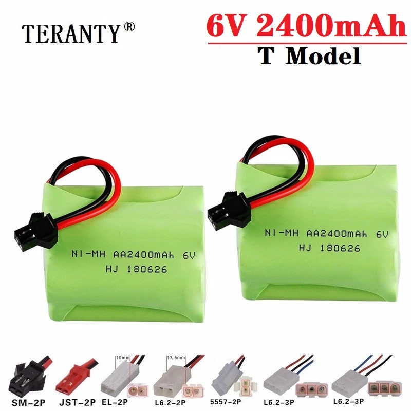 (T модель) 6 в 2400 мАч NiMH аккумулятор для радиоуправляемых игрушек автомобилей
