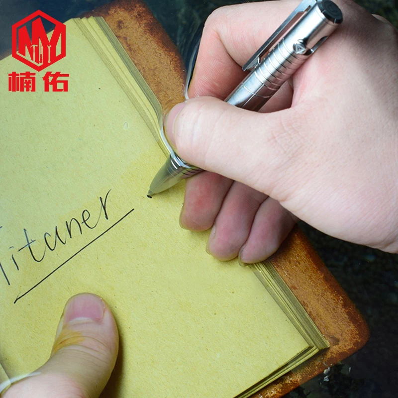 Beli 2 In 1 Pena Taktis Aloi Titanium Pena Pertahanan Diri Perlengkapan Pertahanan Diri Pena Baut EDC Portabel Pendek Taktis MINI