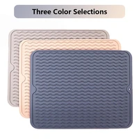 zzkj goal five large silicone dish drying mats multifunctional scrubber for countertopheat resistant trivetdraining board mat