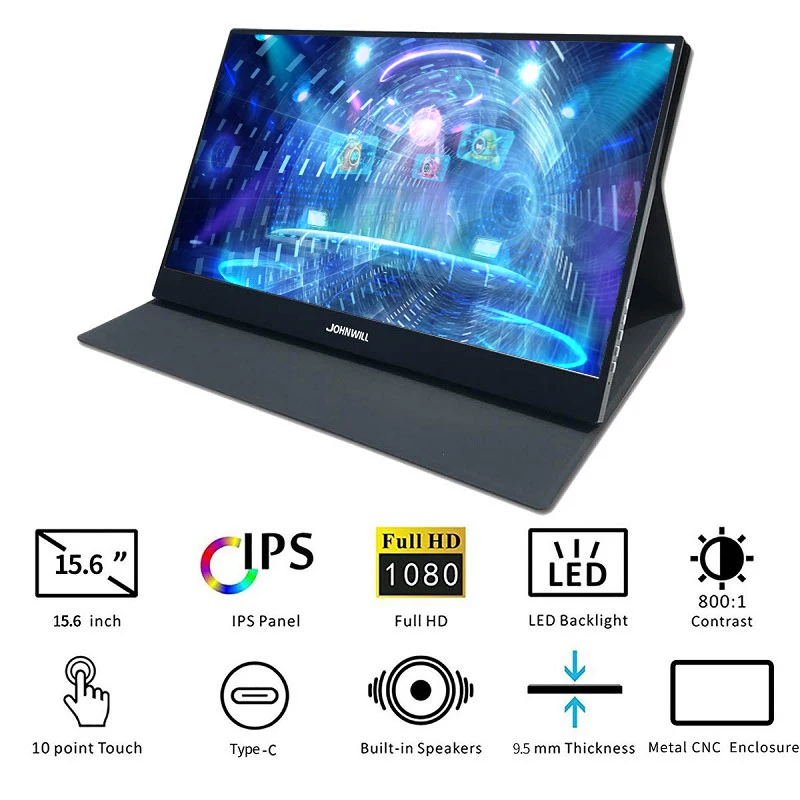 15 6 дюймов сенсорный экран Экран Портативный игровой Дисплей 1920x1080P IPS