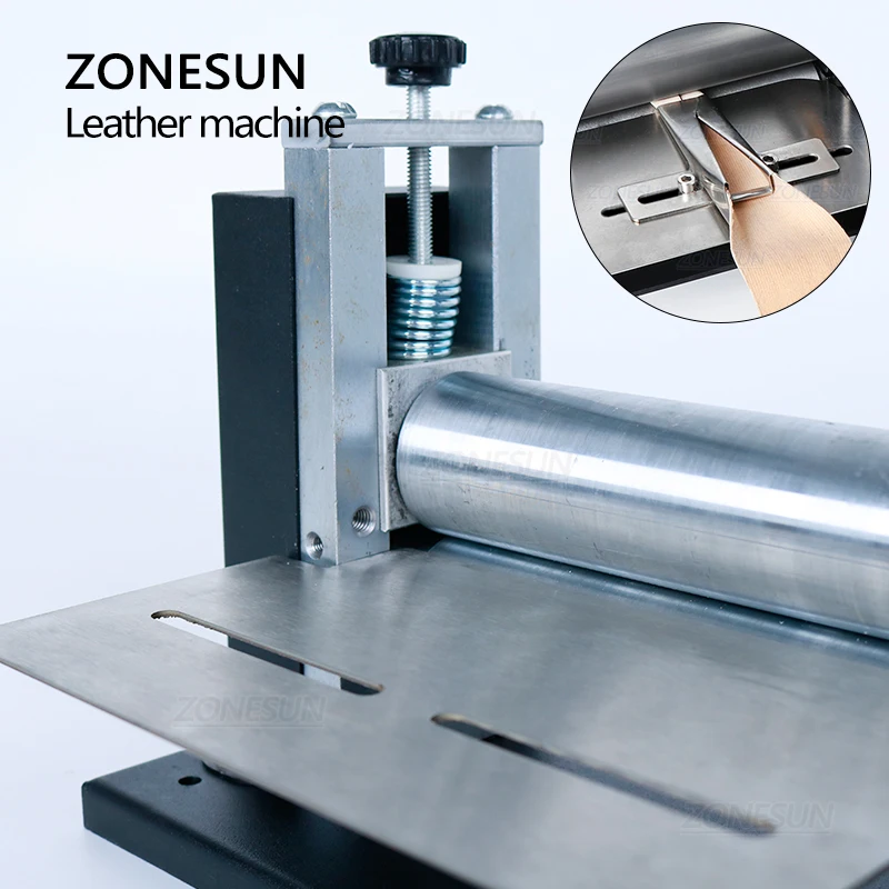 Ручная машина для прокатки кожаных ремней ZONESUN складная ламинирования кожи