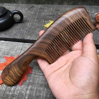 unisex sandalwood comb women men home travel wood anti static fine tooth comb wooden handle