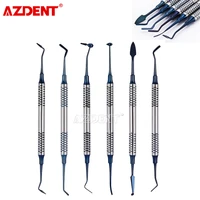 6pcskit dental composite resin filling spatula 18 5cm resin filling repair tools instrument titanium plated head