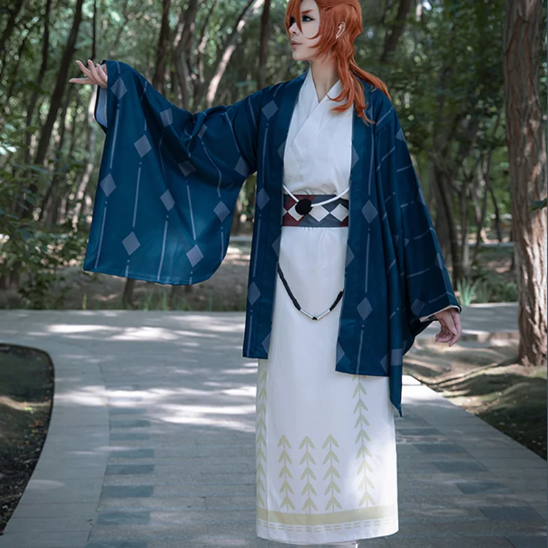 

Anime Bungo Stray Dogs Winter Cosplay Costume Nakahara Chuya Japanese Kimono Women Uniform Halloween Christmas