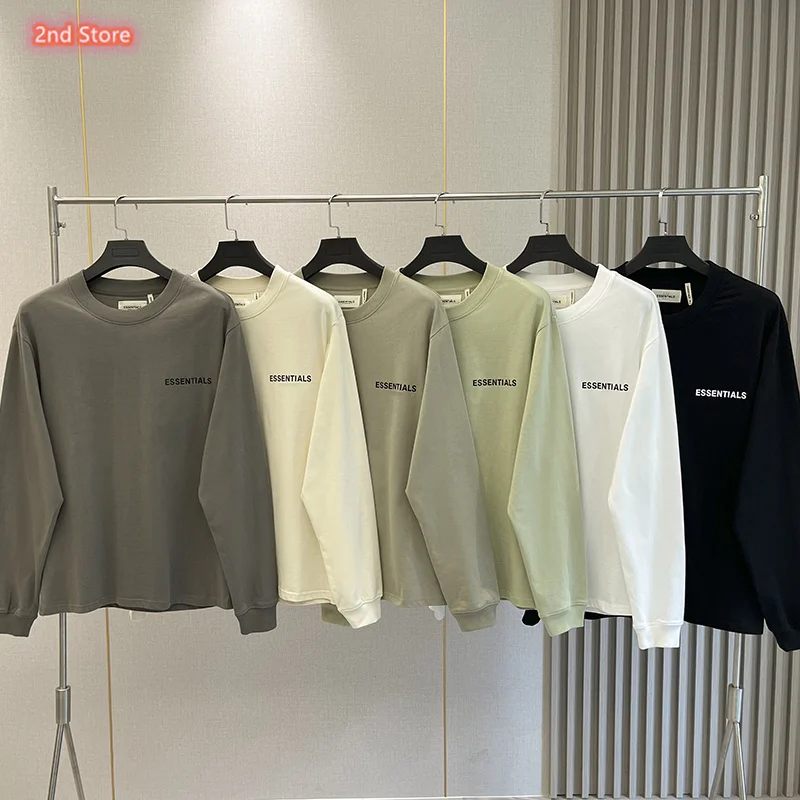 

Essentials Long Sleeve T-Shirt NEW 100% 1:1 Essentials Silicone Letter Long Sleeve T-Shirt Fall/Winter Men's and Women's T-Shirt