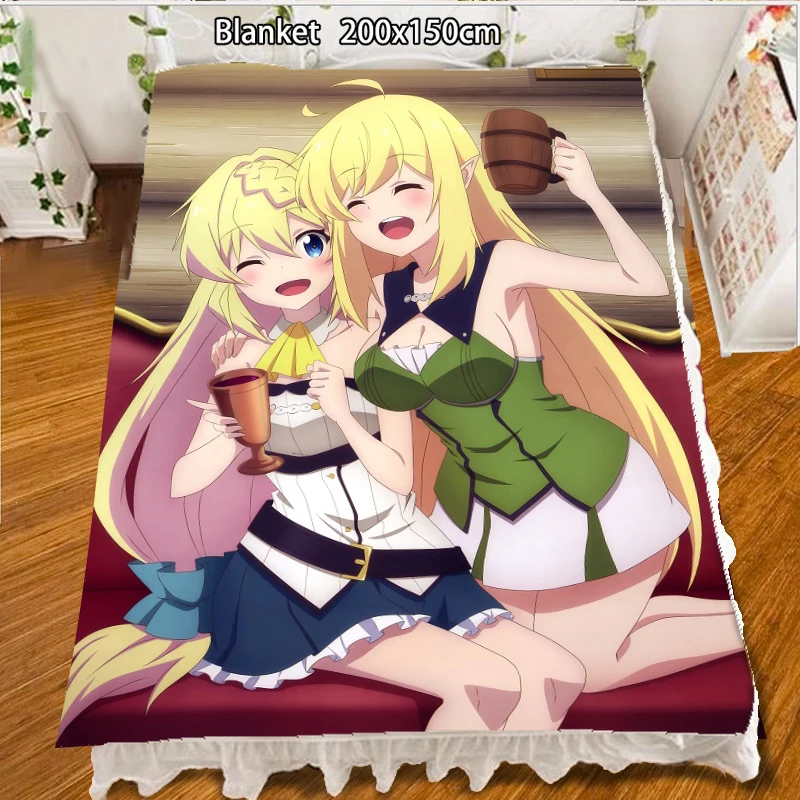 

Anime Fleece Blanket Slime Taoshite 300-nen Shiranai Uchi Ni Level Max Ni Nattemashita Azusa Halkara Quilt Carpet Soft