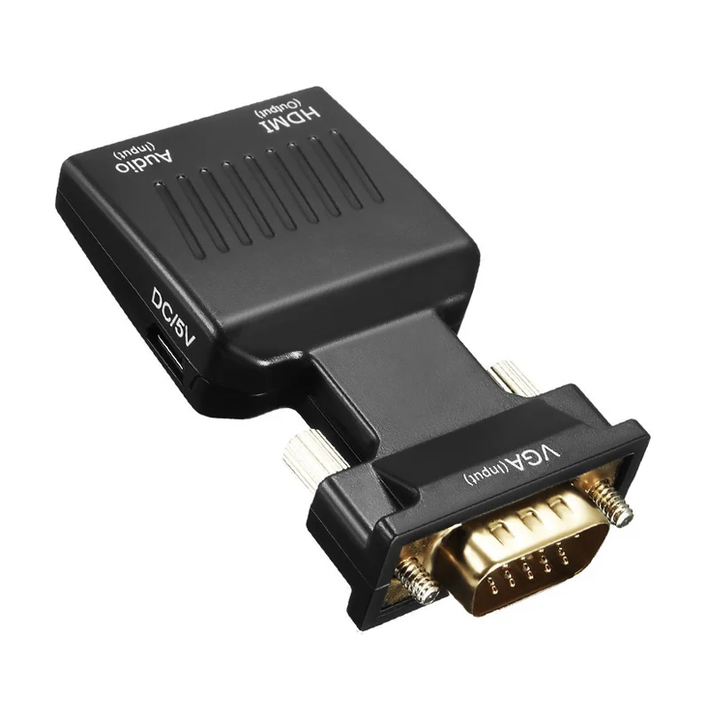 Преобразователь VGA папа-мама совместимый с HDMI аудиокабелями 480P/720P/1080P для PS3/4 HD
