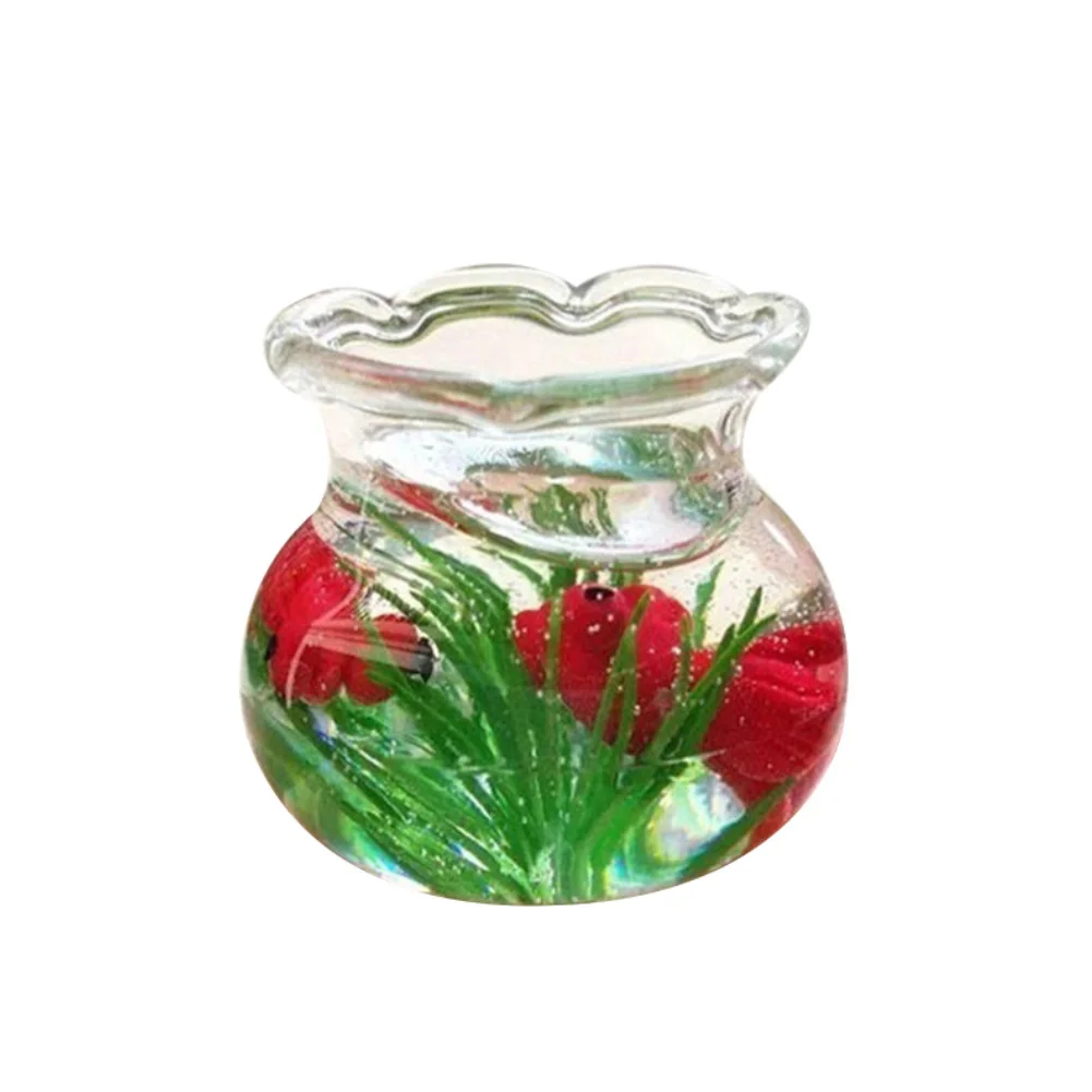 1/12 миниатюрный аквариум для золотой рыбки кукольный домик гостиной Декор сцена