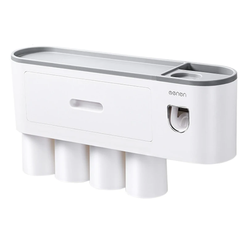 

Подставка для зубных щеток MENGNI, с 4 чашками, для всей семьи, набор для хранения для полоскания рта