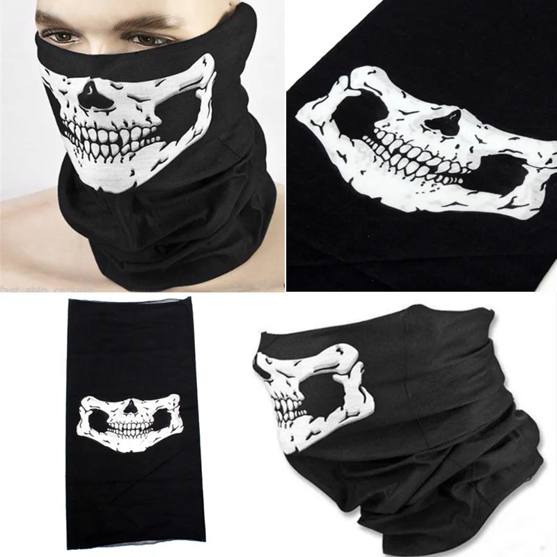 Праздничная маска для лица с черепом Байкерская фотокаркас улицы мотоцикла
