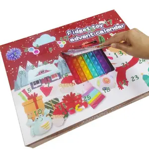 new fidget toys 24 day christmas advent calendar pack anti stress toys kit stress relief figet toy blind box kids christmas gift free global shipping