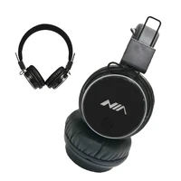 nia q8 original wireless bluetooth headphone foldable stereo headsets with mic sport earphone support tf card fm radio app