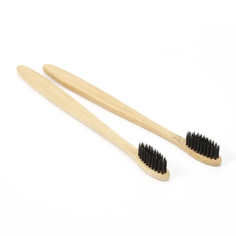 Зубная щетка унисекс из натурального бамбукового угля с мягкой щетиной|Зубные