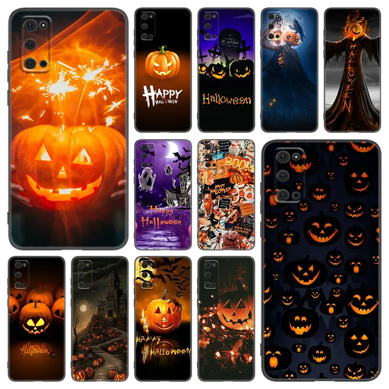 Funny Halloween Phone Case For Samsung Galaxy S22 Pro S21 S20 Ultra FE S10 Lite S9 S8 Plus S10E 5G Soft TPU Black Cover