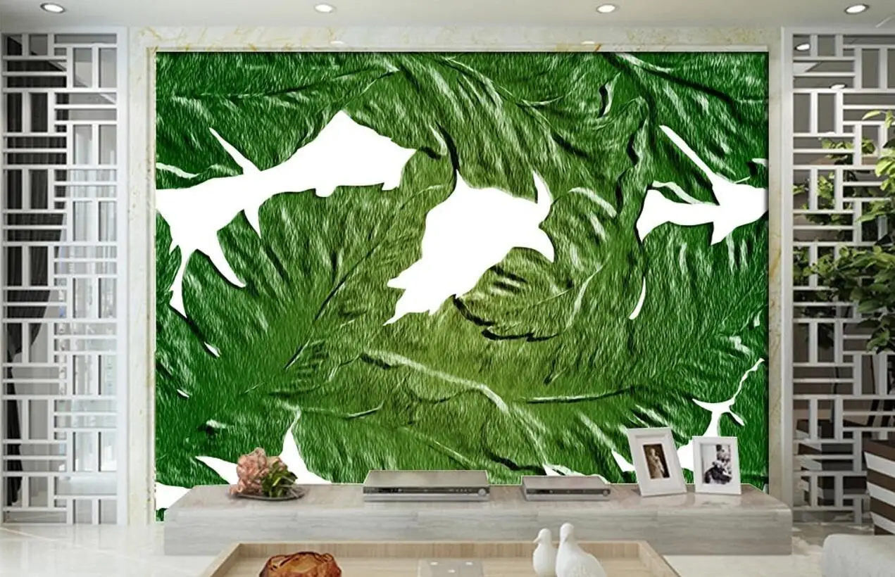 

Настенные 3D-обои на заказ, рисунок тропических растений, листьев банана, можно заказать индивидуальный Размер