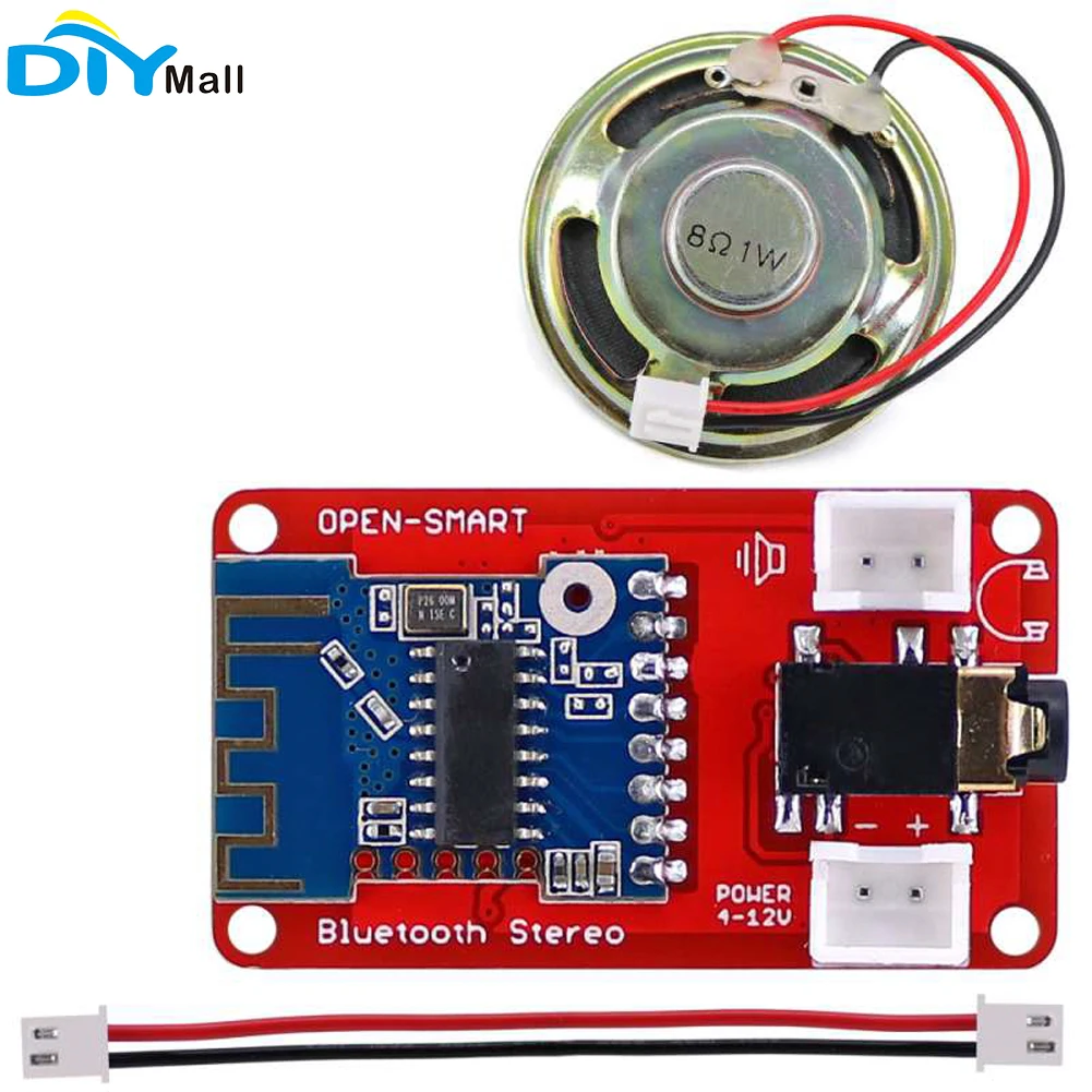 

OPEN-SMART Bluetooth-compatible Stereo Audio Music Player Module with 3W Amplifier Breakout Board for Wireless Speaker DIY