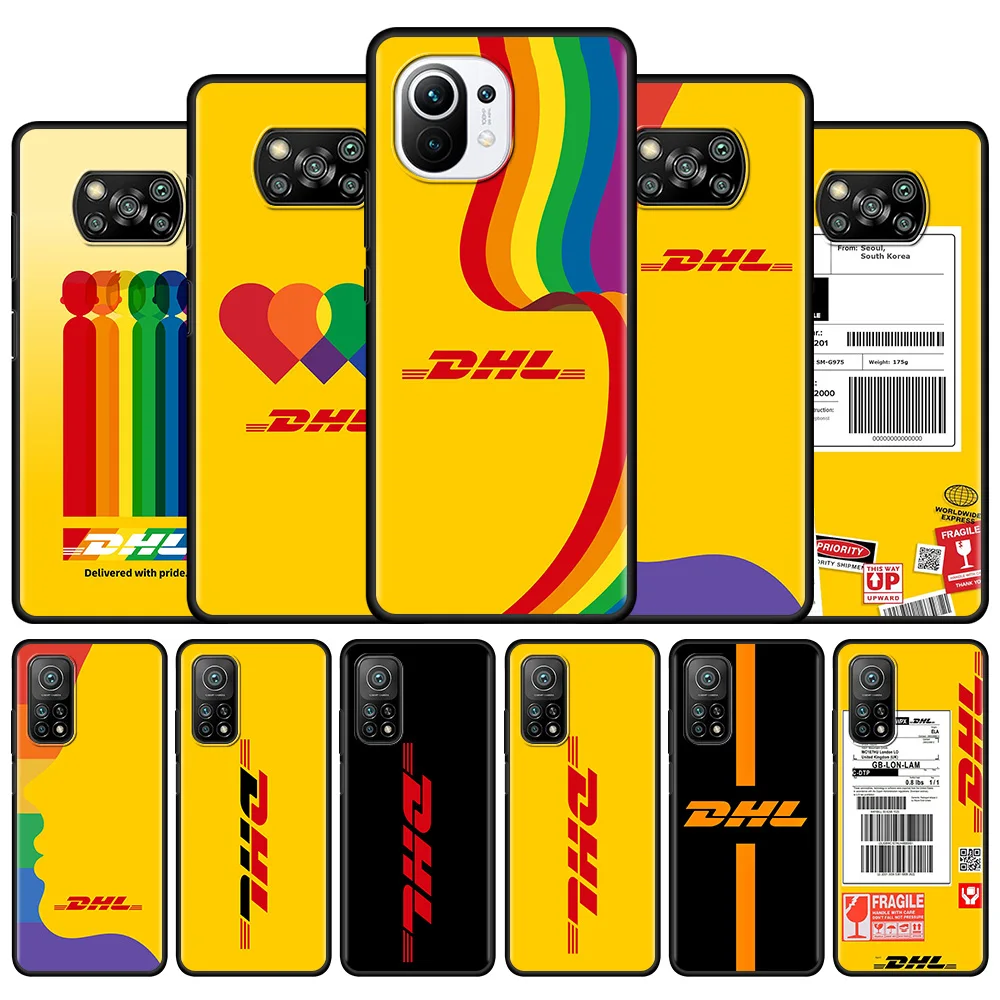 

Bar Code Dhl Express Silicone Case for Xiaomi Mi 10T Pro 11 Lite 5G 9T Note 10 Lite A2 CC9 11X Pro Back Phone Bag Funda Capa