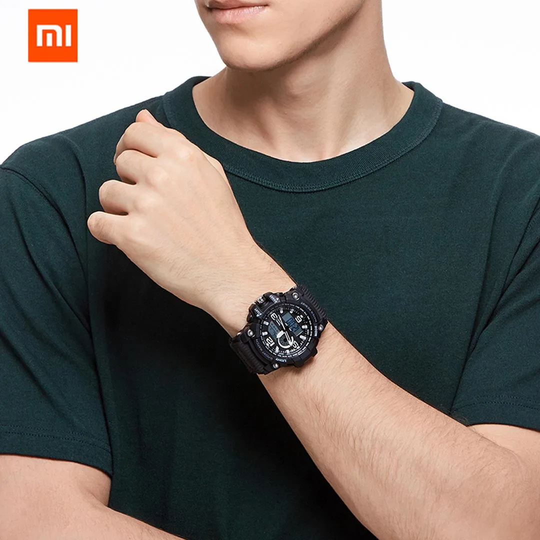 Поделитесь с Xiaomi 50ATM водонепроницаемый электронный дисплей часы Отображение времени календарь обратный отсчет Спорт на открытом воздухе цифровые часы