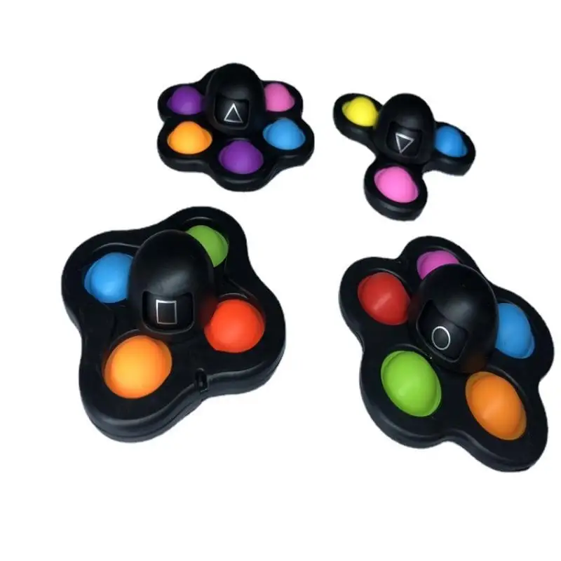 

Squid Game Pop It Push Bubble Fidget Toys Spinner Face-Changing Simple Dimple Sensory Toy Spiner Stress Relief For Kids Adult