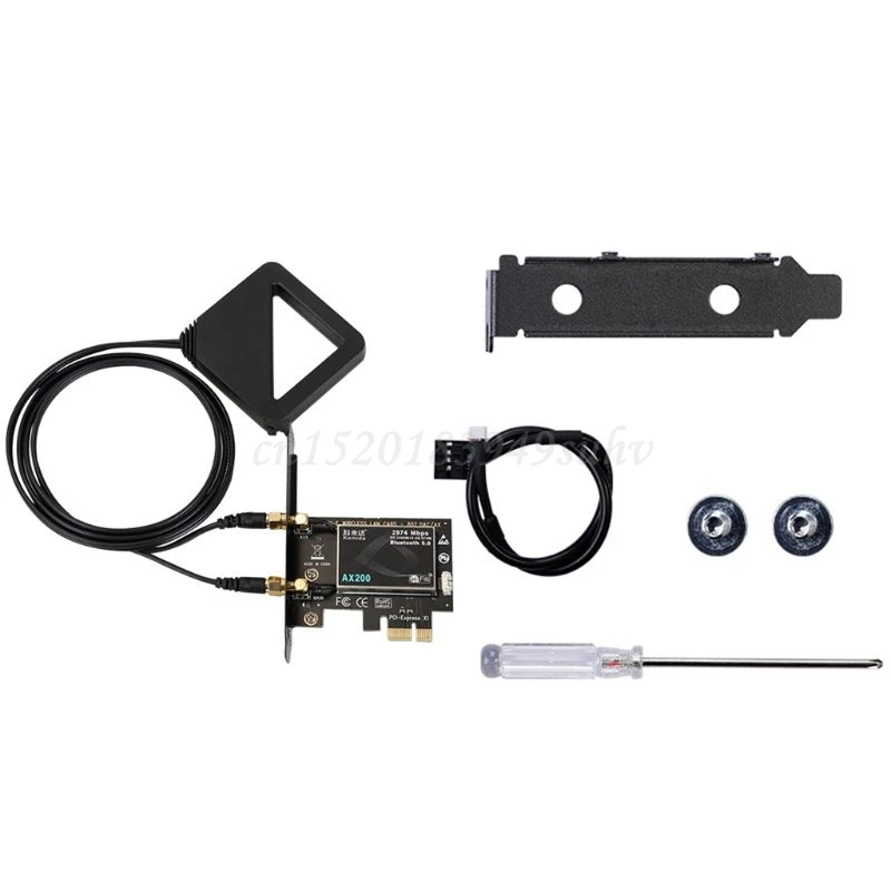

2400Mbps Dual Band Wireless Desktop PCIe For Intel AX200 Card 802.11ax 2.4G/5Ghz Bluetooth 5.0 PCI Express Wireles WiFi