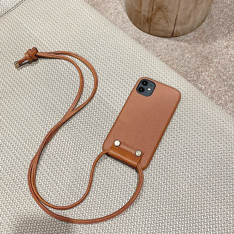 

Suitable for iPhone12promax mobile phone case diagonally across leather Apple 11pro can be strapped xs female 78