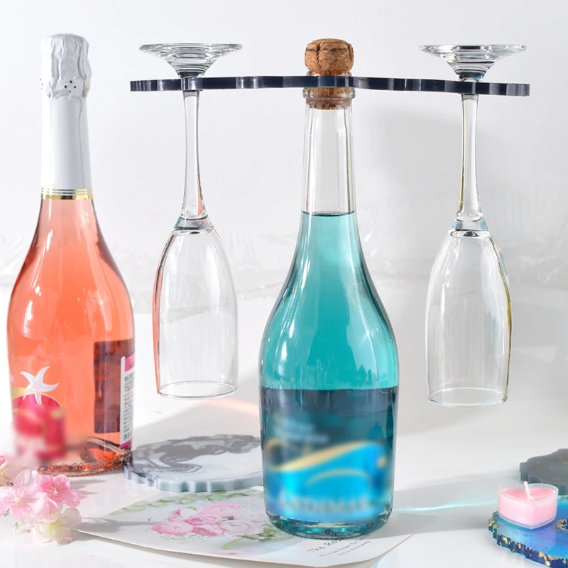 

3Pcs/Set Crystal Epoxy Resin Mold Wine Rack Coaster Casting Silicone Mould DIY Crafts Decorations Making Tools