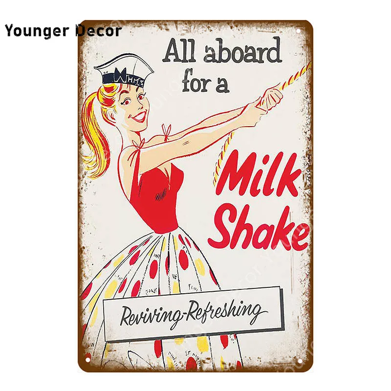 Привлекательные Женские винтажные металлические знаки металлический постер