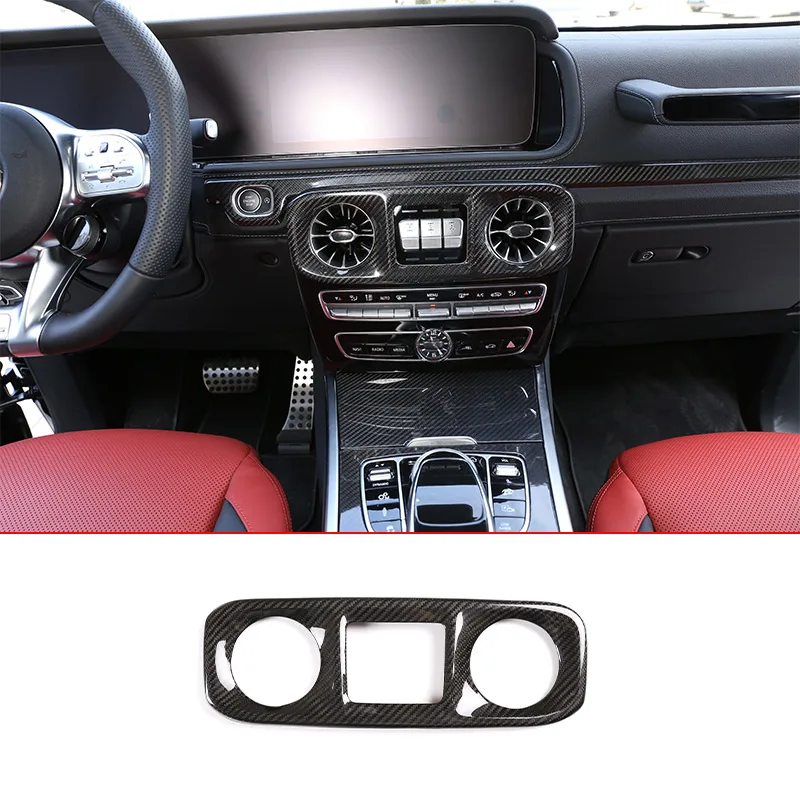 

For Mercedes-Benz G-Class W463 2019-20 Real Carbon Fiber Central Control Air Outlet Panel Decoration Stickers Car Accessories