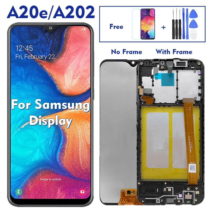 ЖК дисплей A20e для SAMSUNG Galaxy SM A202F A202K DS с сенсорным экраном и дигитайзером в сборе