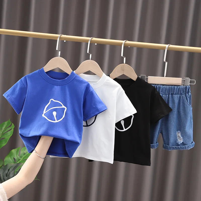 New Summer Baby Girl Clothes Suit Children Cotton T-Shirt Shorts 2Pcs/sets Toddler Casual Costume Boys Clothing Kids Tracksuits