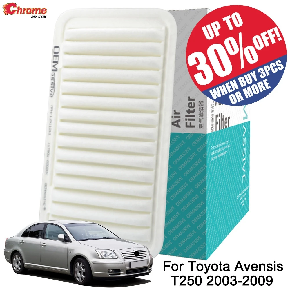Воздушный фильтр для Toyota Avensis T250 2003 2004 2005 2006 2007 2008 2009 1.6L 1.8L 2.0L 2.4L 17801-22020 17801-YZZ03 аксессуары