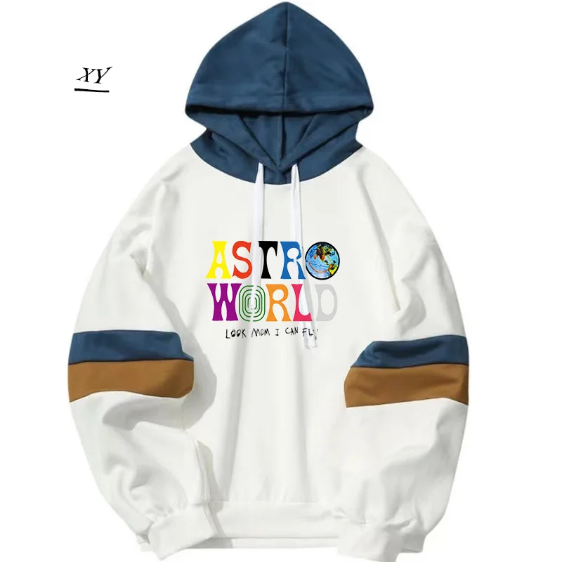 

2021 AST Hoodie Sweatshirt men's women's color block collage Hoodie hip hop street style oversized jacket long sleeve