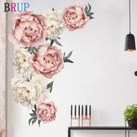 71 5x102cm large pink peony flower wall stickers romantic flowers home decor for bedroom living room diy vinyl wall decals