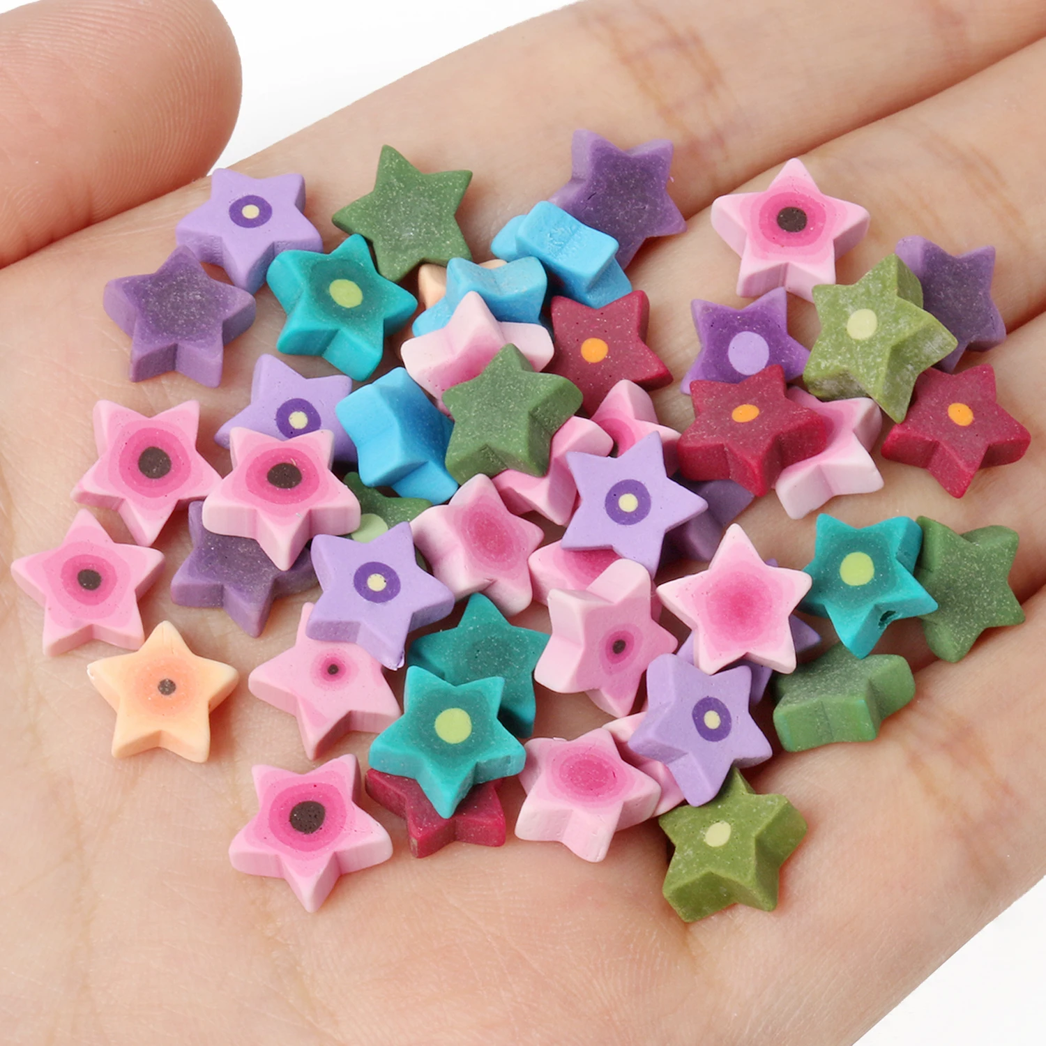 

50/100pcs Mixed Star Shape Clay Beads Loose Spacer Beads For Jewelry Making DIY Handmade Jewelry Bracelet Necklace Accessories