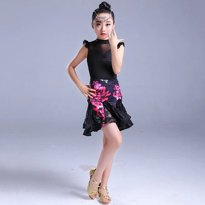 Детское платье для латиноамериканских танцев летние платья бальных Румба чача