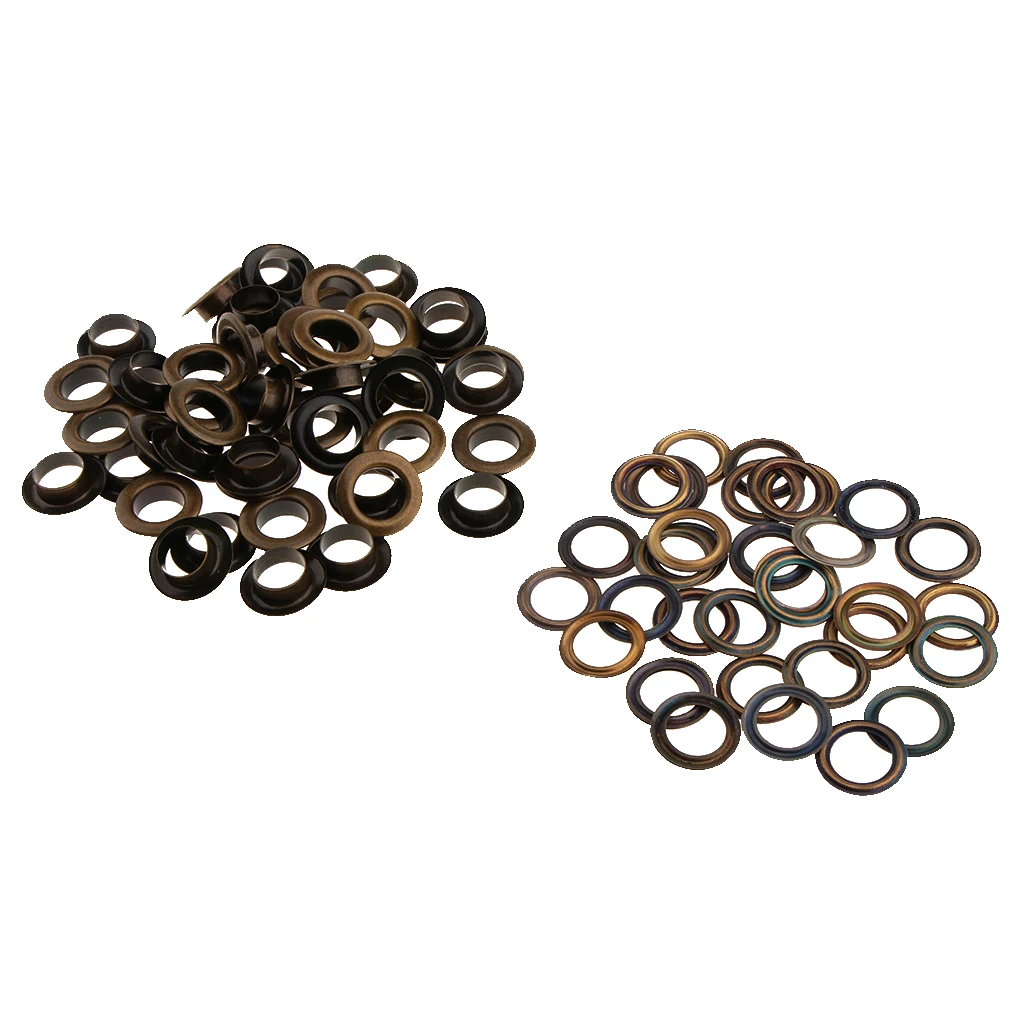 Bronze 20mm 50 шт Металлические Люверсы с шайбой кожевенное ремесло аксессуары для одежды Декор ремесла - Цвет: Bronze 20mm