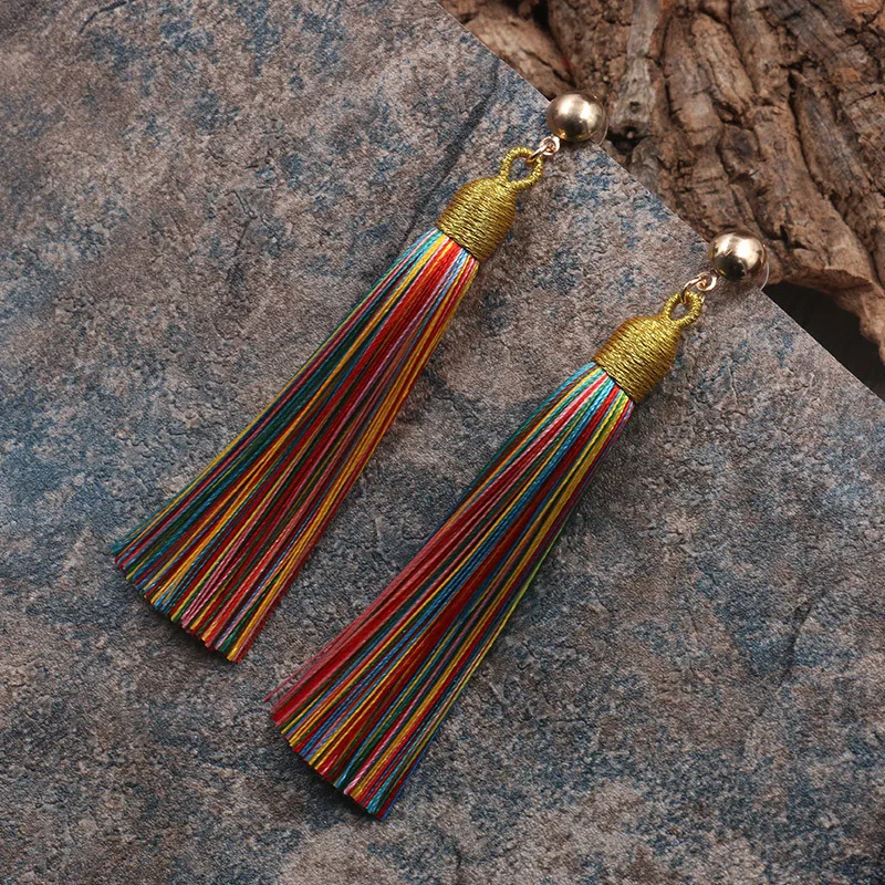 BTWGL 2021 Новые популярные богемные женские длинные серьги с кисточками европейские