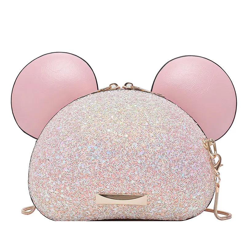 

Sweet Girl Sequin Crossbody Bag 2020 Fashion New High quality PU Leather Women's Designer Handbag Chain Shoulder Messenger Bag