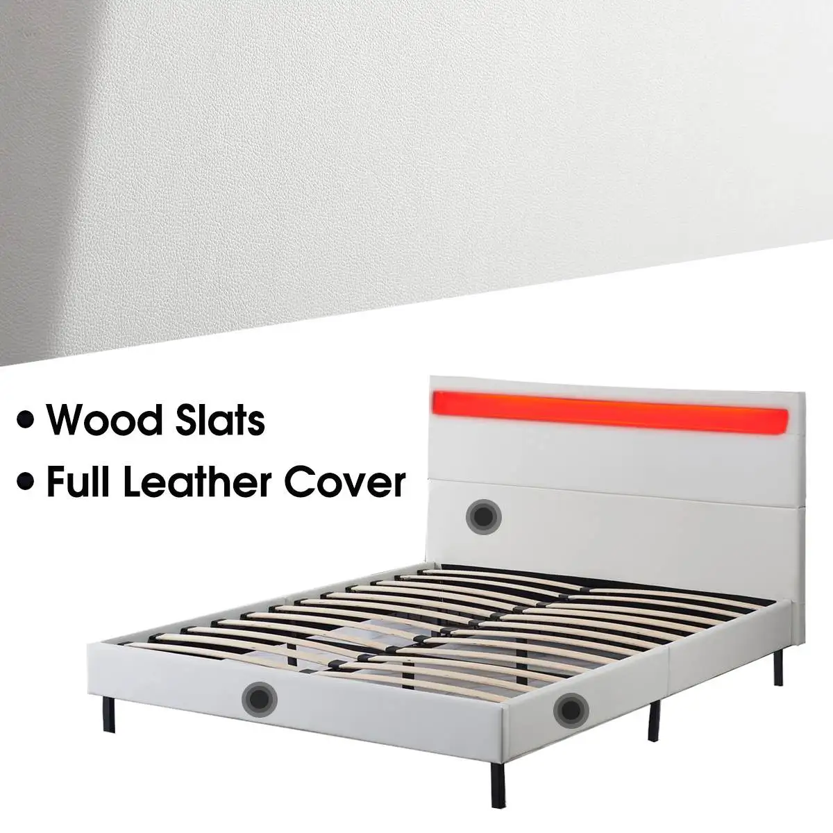 Светодиодная рама для кровати королевского размера 41 5 дюйма 4 цвета Сменное